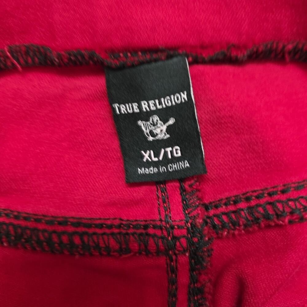 Y2K True Religion Red Skinny Jean Leggings Womens XL Stretch Jeggings - Picture 8 of 9